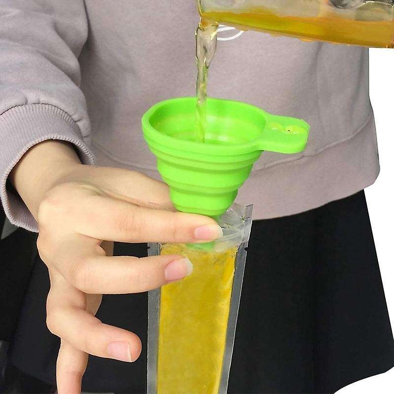 Disposable Popsicle Bags 120Pcs Freezer Tubes, Ice Bags with Funnel and Ice Sleeves for Juice, Ice P