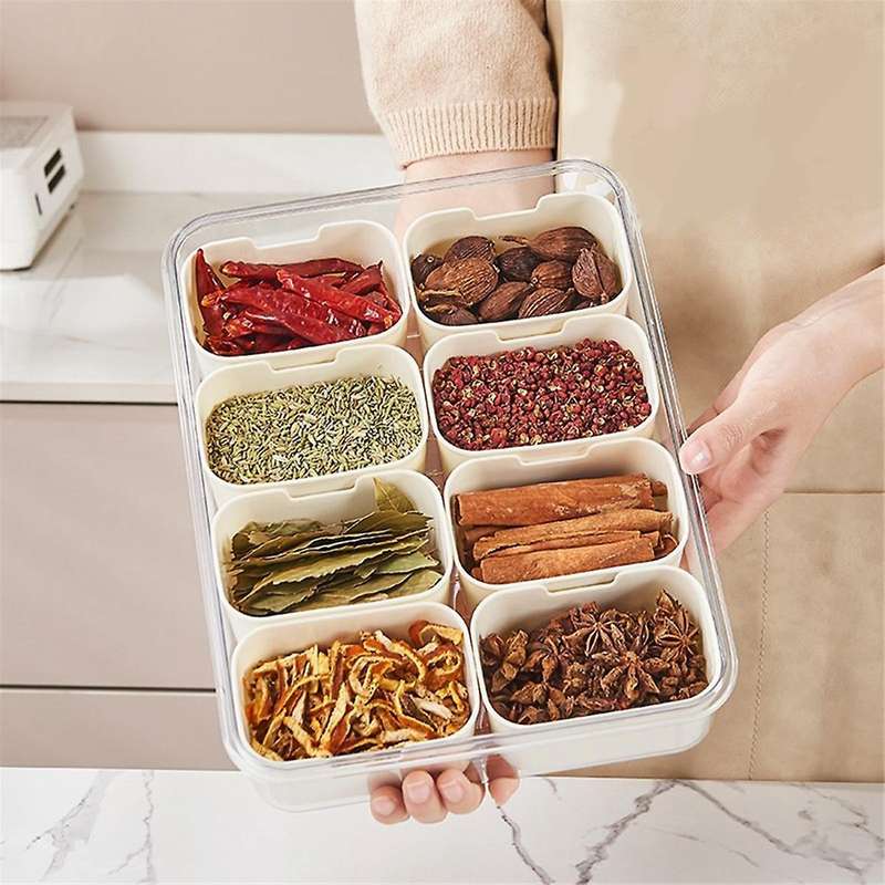 Divided Serving Tray with Lid and Handle Snackle Box Charcuterie Container Portable Snack Platter O