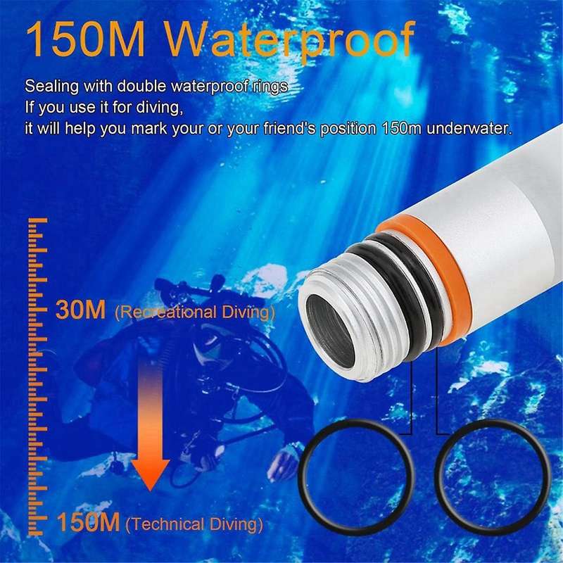 Dive Strobe Beacon Diving Signal Light Mini Underwater 150M Scuba Tank Light LED Night Dive Flashing