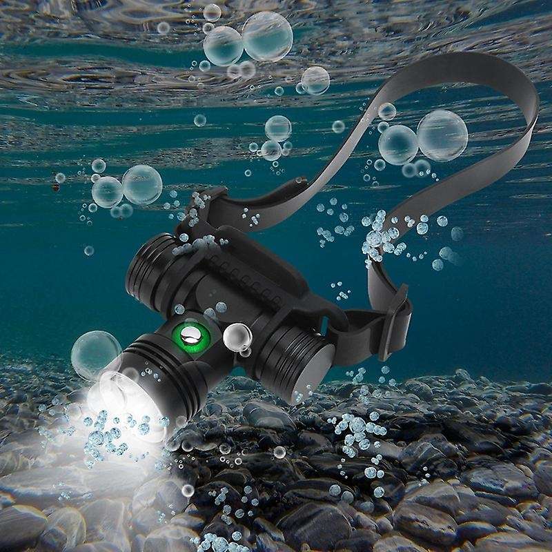 Diving head light lamp Underwater Headlight Scuba Head Flashlight Torch Waterproof IPX8 Lamp Light