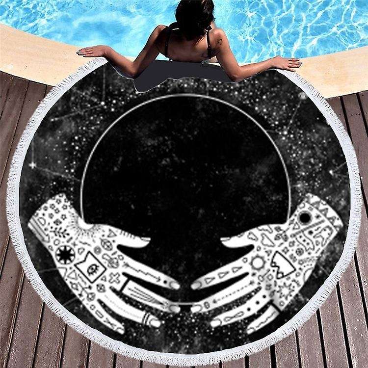 Divination Series Microfiber Beach Towel with Drawstring Backpack Bag Sport Yoga Blanket Swimming Ba