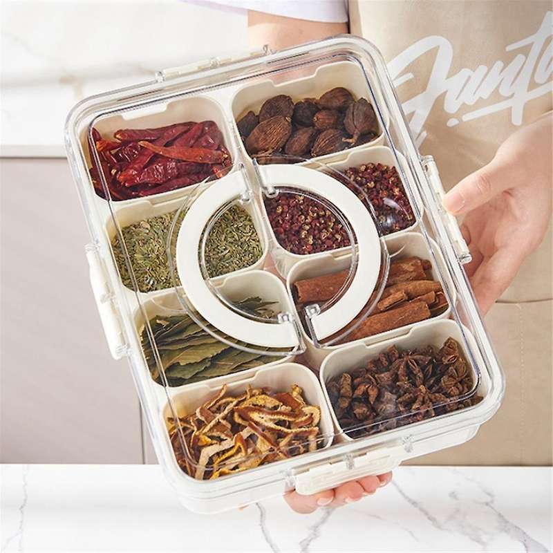 Divided Serving Tray with Lid Handle Snackle Box Charcuterie Container for Portable Snack Platter Ca