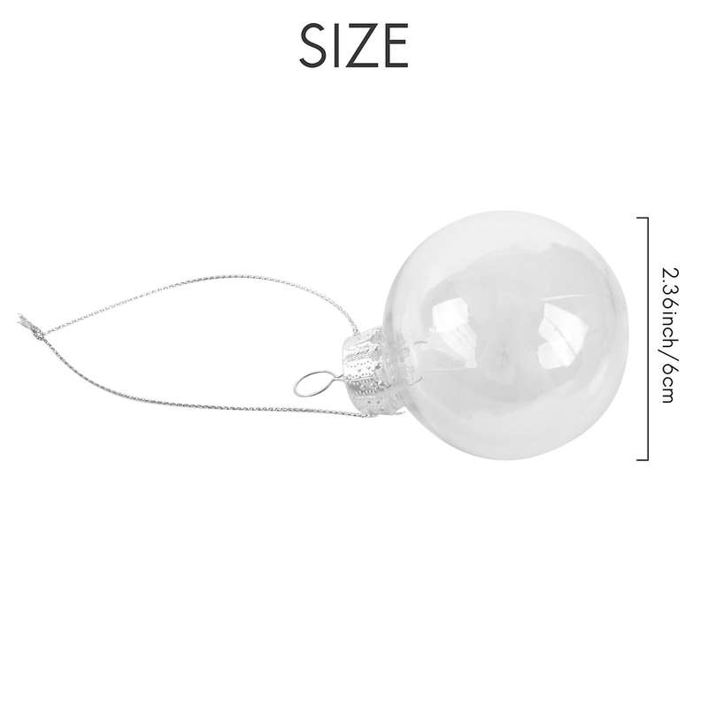DIY Baubles Shatterproof XMAS Ball Home Tree Decor - 60Mm QTY:4