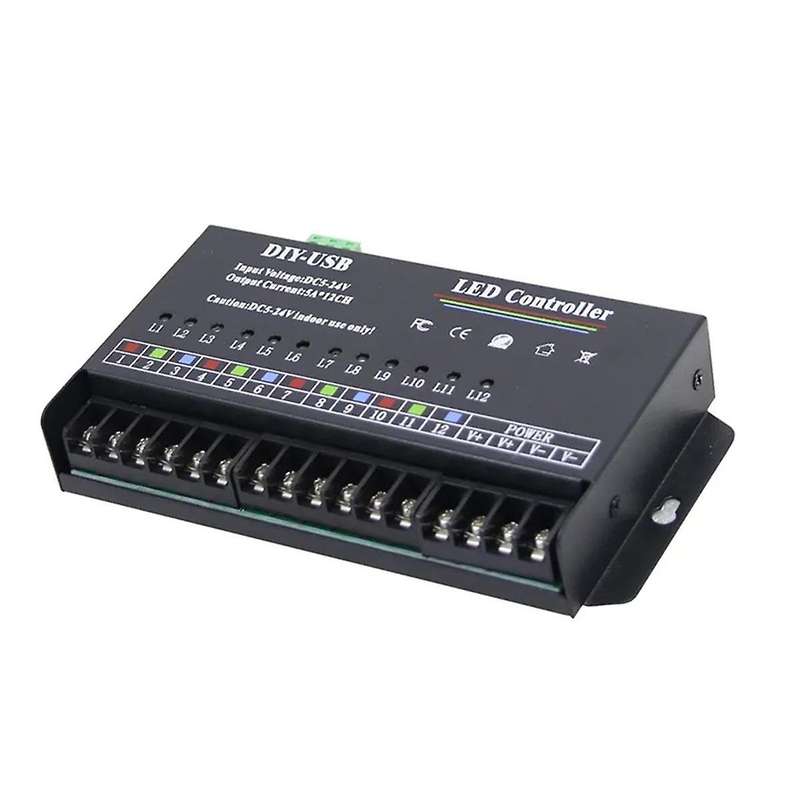 DIY Autonomous Programming Controller 12Way Programmable USB DIY LED RGB Controller for 3528 5050 St