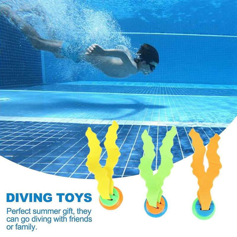 Diving Toys Underwater Sinking Swimming Pool Toy, Diving Rings & Sticks, Torpedoes, Water Grass, Di