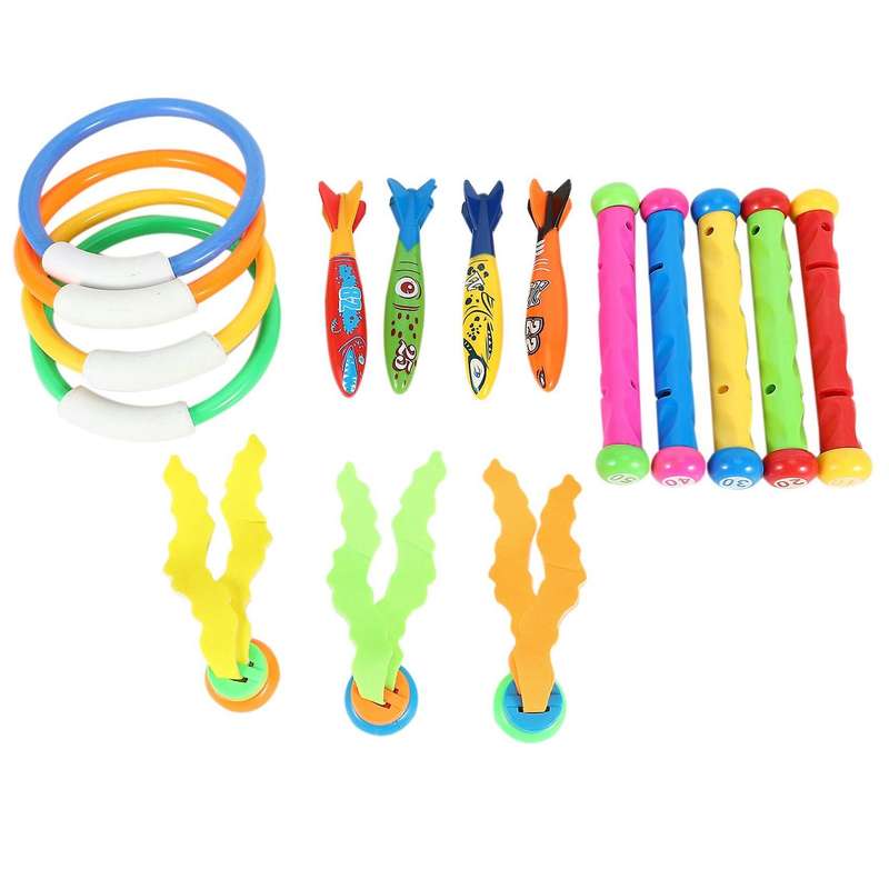 Diving Toys Underwater Sinking Swimming Pool Toy, Diving Rings & Sticks, Torpedoes, Water Grass, Di