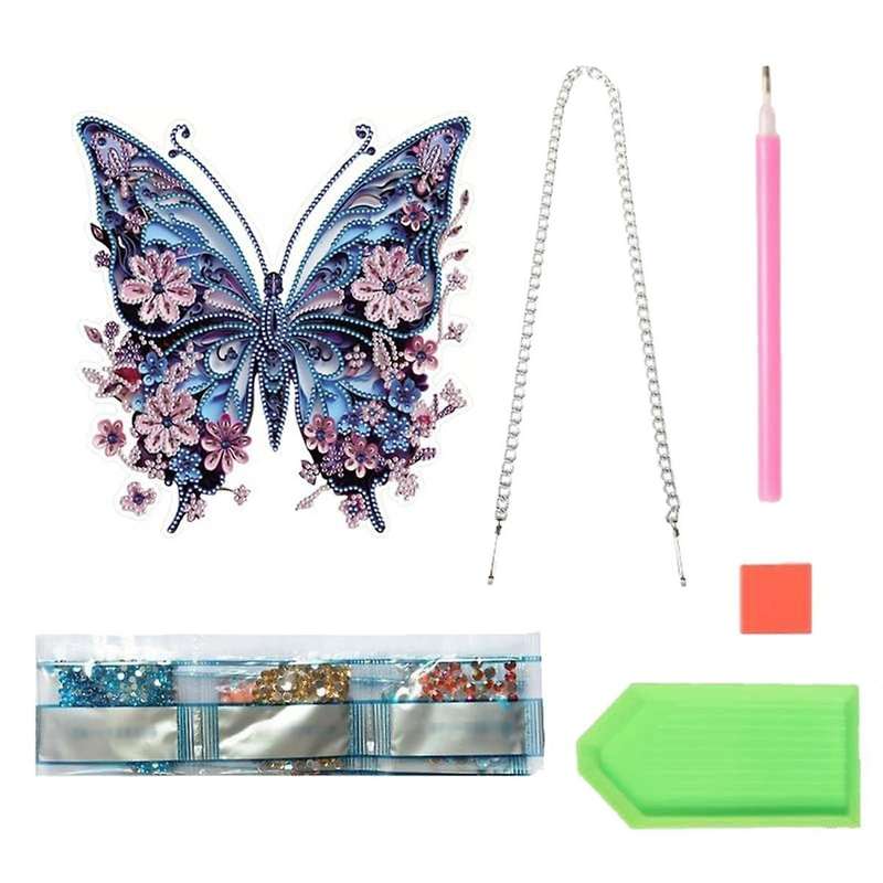 DIY Diamond Craft Pendant Painting Kit Animals, Hanging Ornaments Gemstone Painting Art for Wall Doo