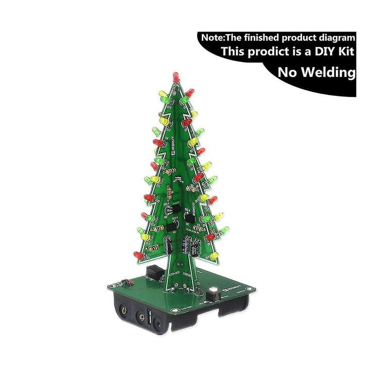 DIY Christmas Trees Soldering Project, 3D Christmas Trees LED Kits DIY Electronic Kit Soldering Asse