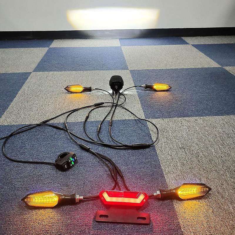 Diy Custom Version Electric Bike 24v/36v/48v Headlight Front Rear Turn Signal Light Brake Light Ebi