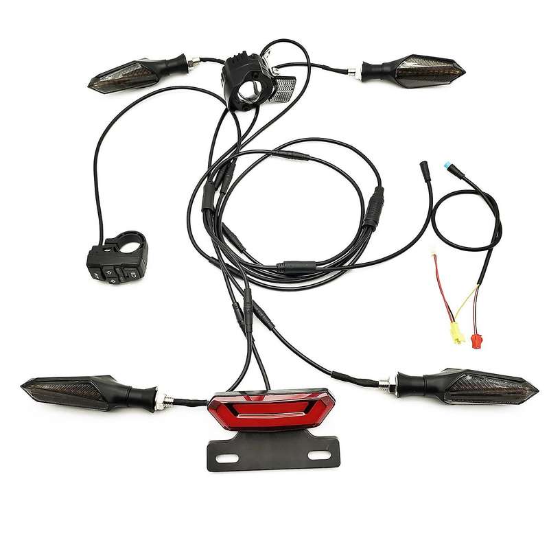 Diy Custom Version Electric Bike 24v/36v/48v Headlight Front Rear Turn Signal Light Brake Light Ebi