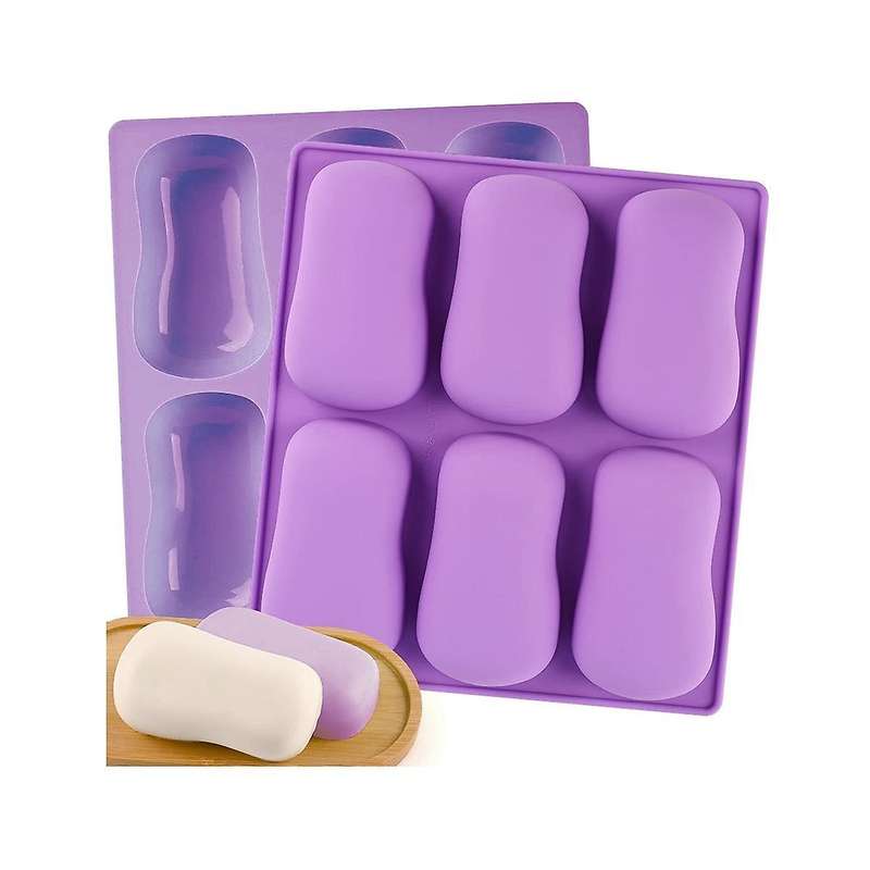 Diy Handmade Soap Mold 6 Cavity Silicone Soap Mold Classic Handmade Silicone Mold for Bath Craft So