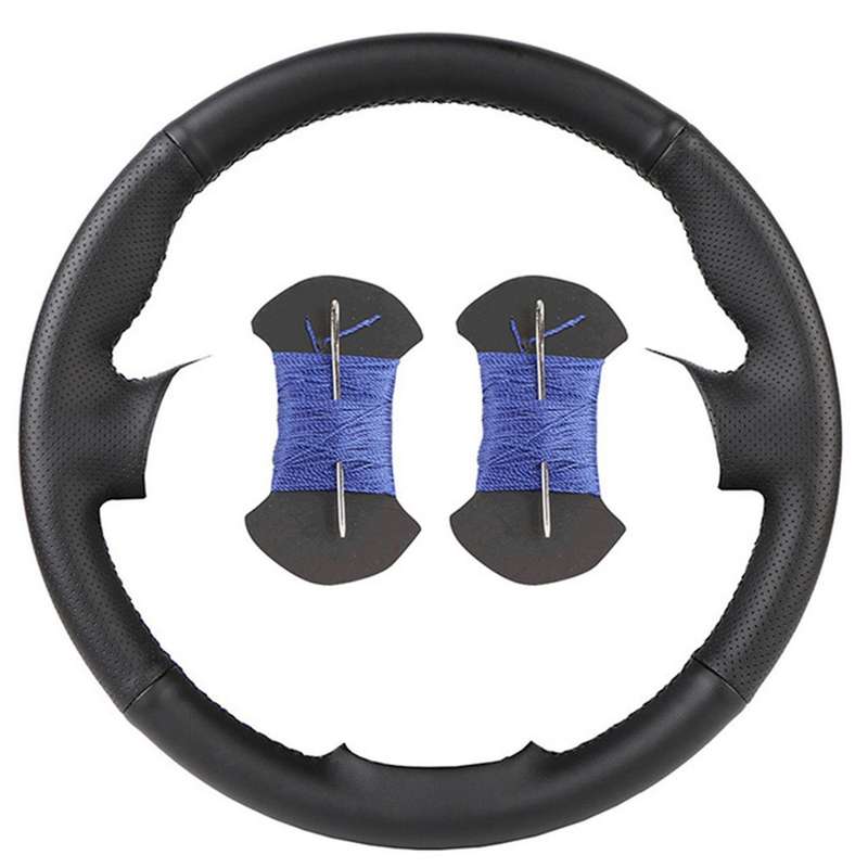 DIY Hand-Stitched Car Steering Wheel Cover Artificial Leather Breathable for E90 320I 325I 330I 335I
