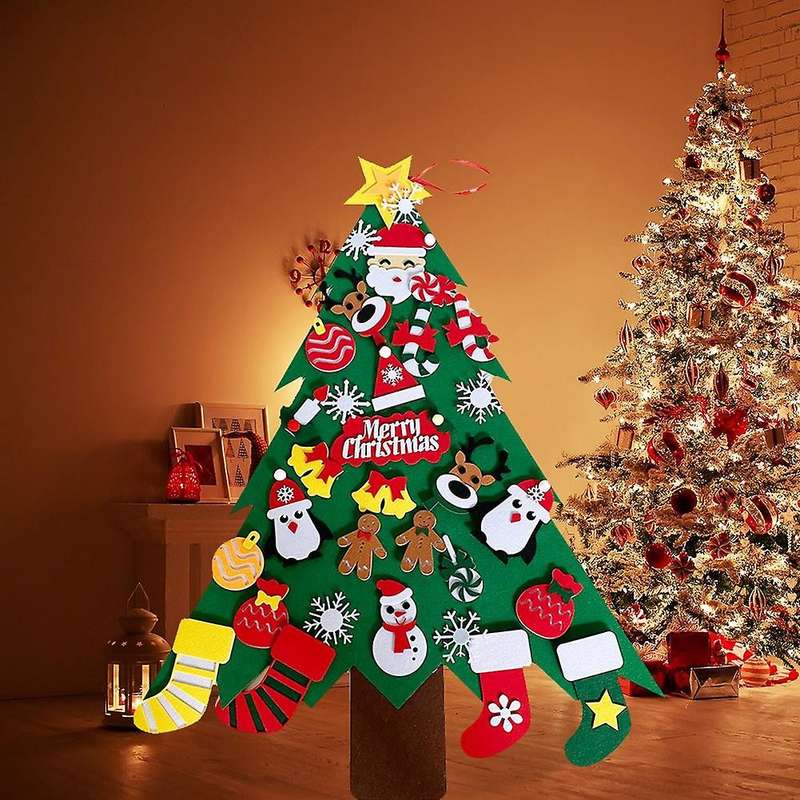 Diy Felt with Detachable Ornaments Wall Hanging Home Door For