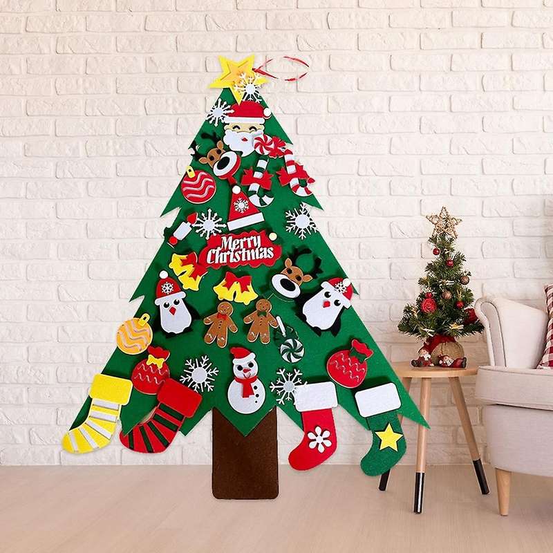 Diy Felt with Detachable Ornaments Wall Hanging Home Door For