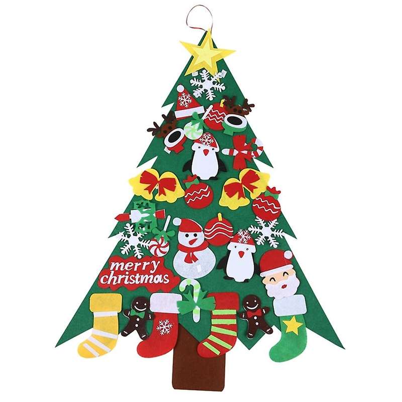 Diy Felt with Detachable Ornaments Wall Hanging Home Door For