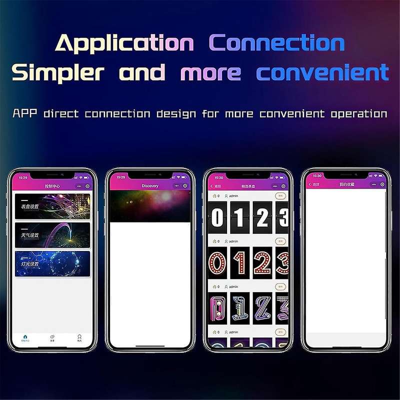 DIY LED Nixie Tube Clock RGB IPS Color Screen Digital Clock Glows WIFI Analog Clocks for Esports Gam