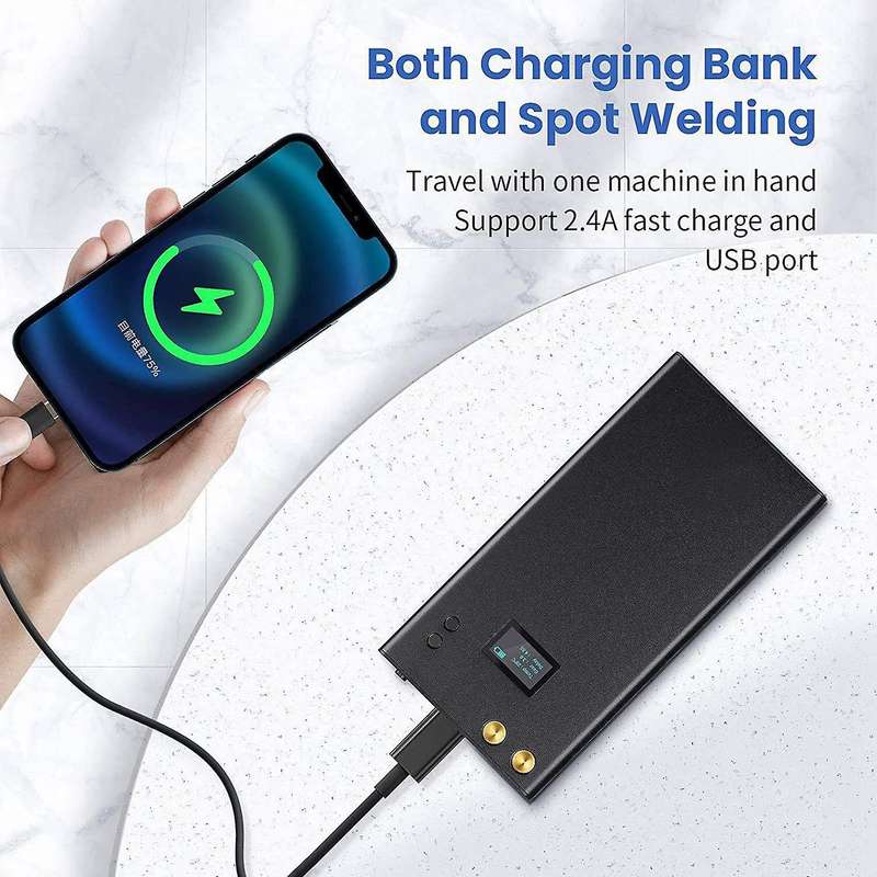DIY Portable Spot Welding Machine Spot Welding Equipment Energy Storage 7500MAh for DIY 18650 with T