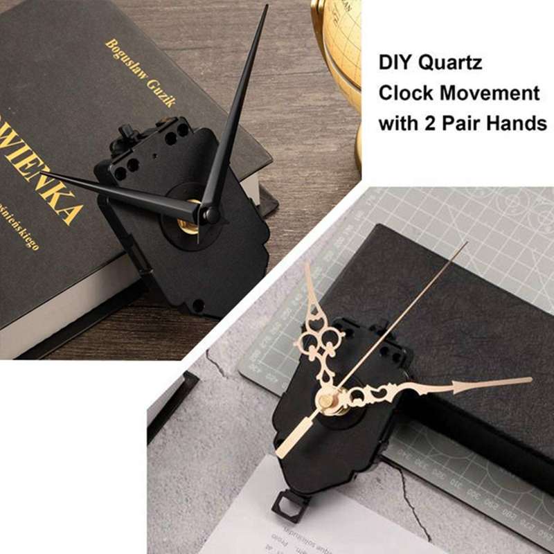 Diy Quartz Clock Movement Mechanism Clock Kit with 2 Pairs Different Hands Wall Clock Repair Parts