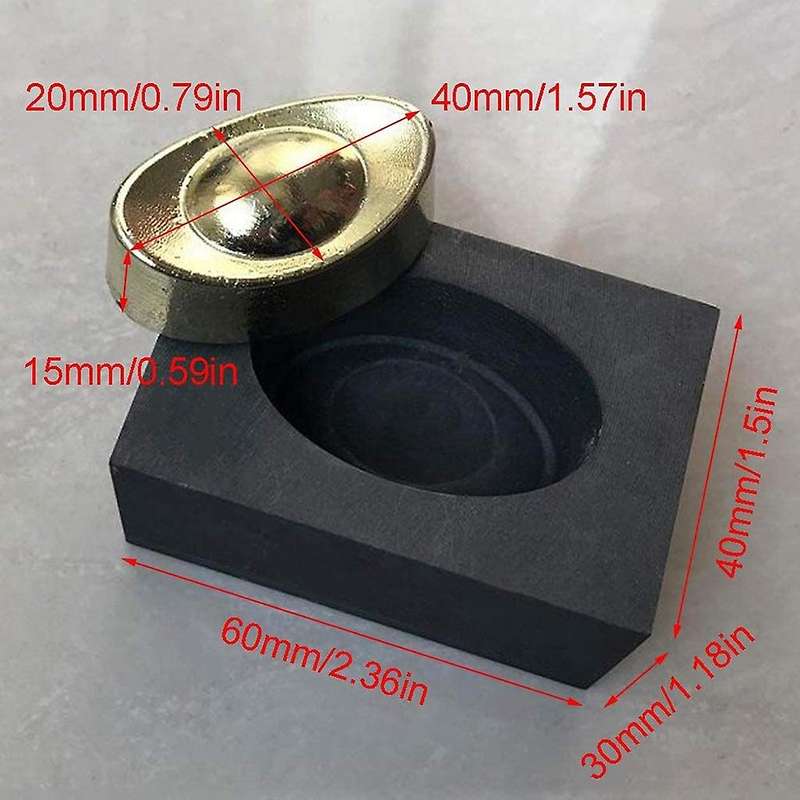 DIY Silver Gold Ingot Mold Graphite Crucible Mold Melting Casting Refining Tools Metal Casting Refin