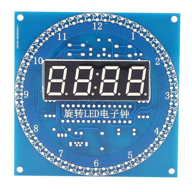 DIY Rotating Electronic Clock Kit Electronic Circuit Basic Experimental Kit LED Display Alarm Clock