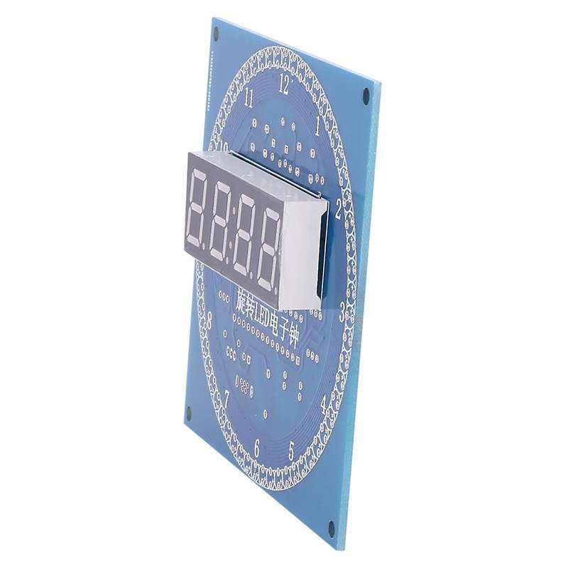 DIY Rotating Electronic Clock Kit Electronic Circuit Basic Experimental Kit LED Display Alarm Clock