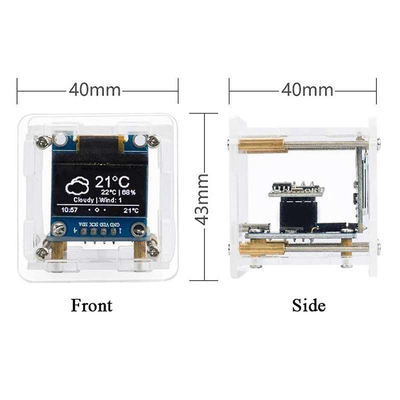 DIY Weather Clock Kit WIFI Module Internet of Things Time Temperature and Humidity Display Soldering