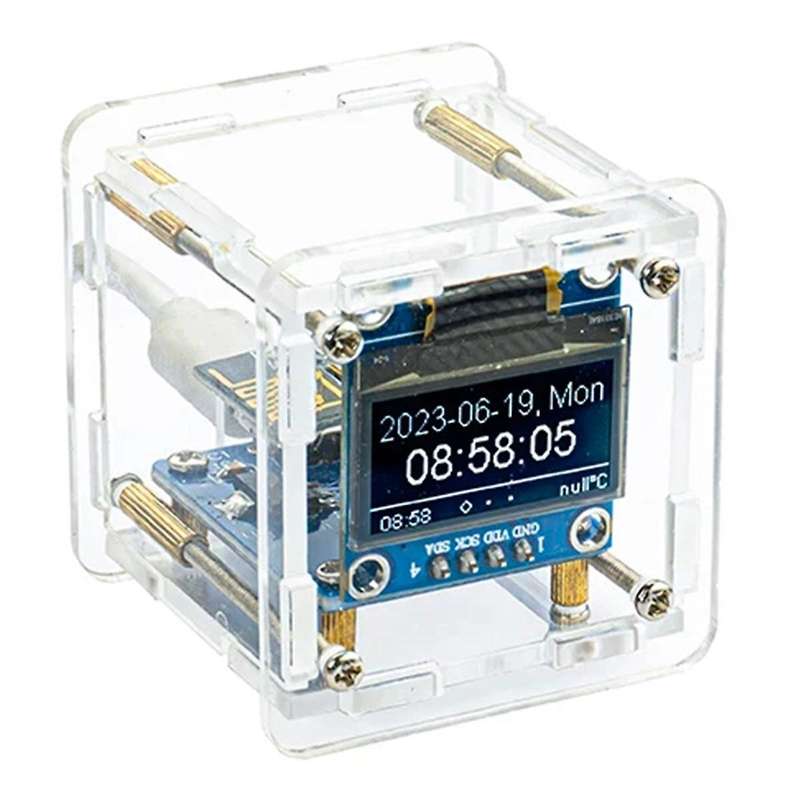 DIY Weather Clock Kit WIFI Module Internet of Things Time Temperature and Humidity Display Soldering