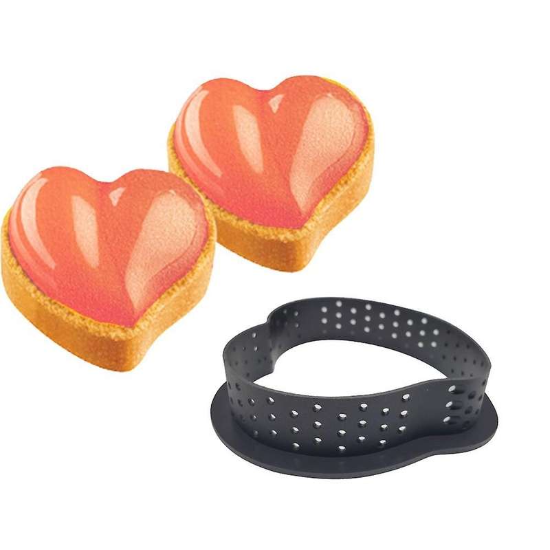 DIY Tart Ring Mold Cake Tools French Dessert Bakeware Cutter Round Shape Decorating Tool Perforated