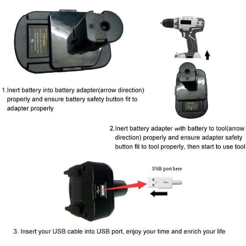 DM18RL Battery Adapter for for Milwaukeee 20V/18V Li-Ion Battery Convert to for 18V P108 ABP1801 Bat