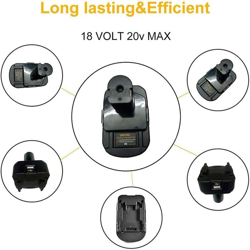 DM18RL Battery Adapter for for Milwaukeee 20V/18V Li-Ion Battery Convert to for 18V P108 ABP1801 Bat