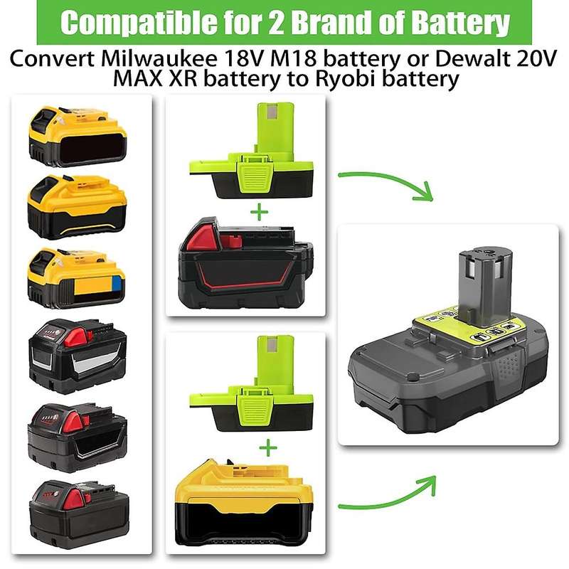 DM18RL Converter Battery Adapter for 20V for 18V Llithium Battery Convert to for Power Tools