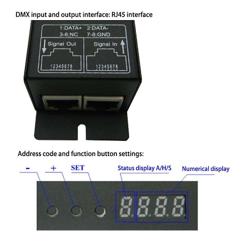 DMX512 Decoder LED Controller DC12V 3-Channel Constant Voltage Strip Display Digital Tube Decoder LE