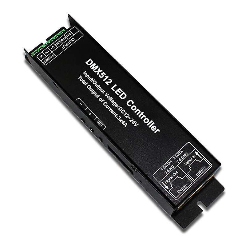 DMX512 Decoder LED Controller DC12V 3-Channel Constant Voltage Strip Display Digital Tube Decoder LE