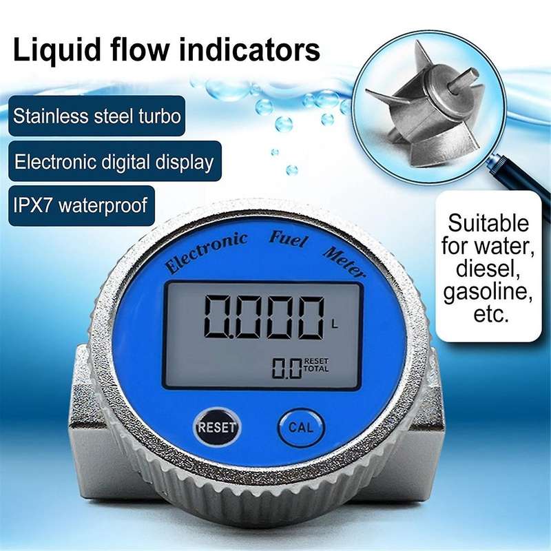 Dn25mm Flow Meter High Precision Electronic Turbine Flowmeter Methanol Digital Fuel Gauge Oil Turbin