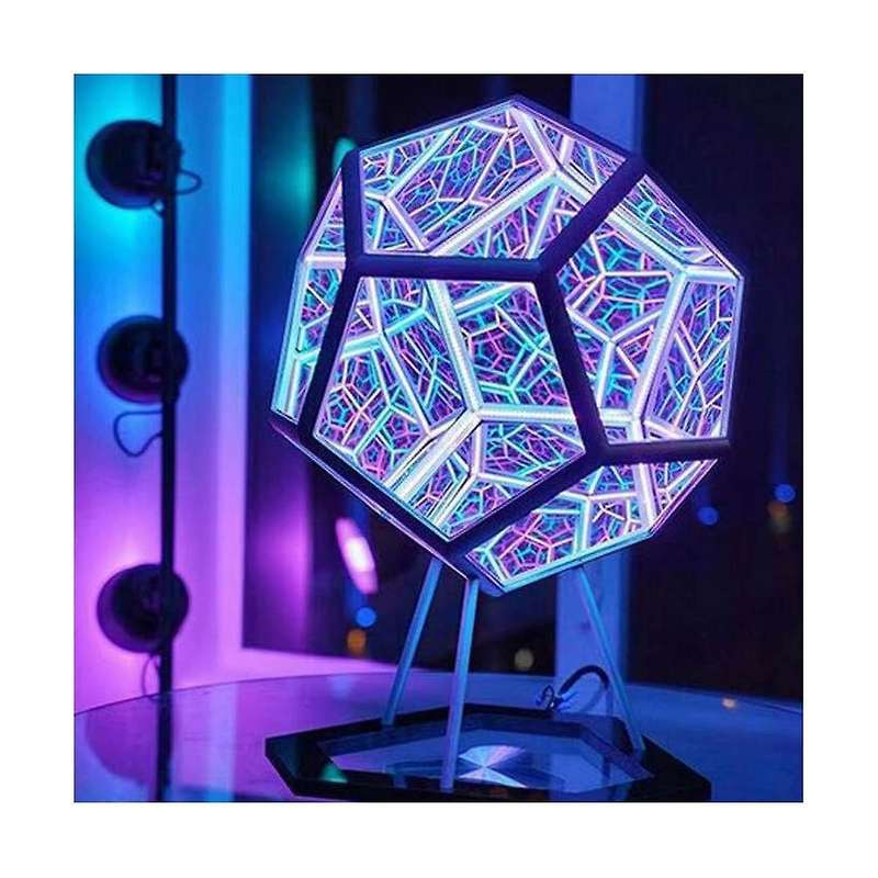Dodecaedron Color Art Light, Fantasy Geometry Space Led Art Lamp, Usb Charging Christmas Gifts Decor