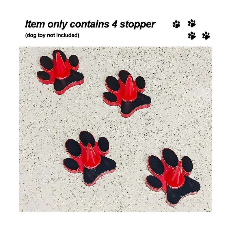 Dog Toy Holder Stopper Compatible with Classic Sizes X-s to -l, Only Plastic Paw Plug Included, 4 P