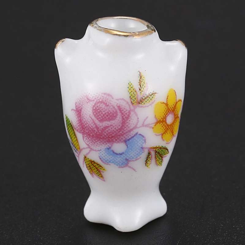 Dollhosue Miniature Modern Ceramic China Porcelain Vase 7pcs