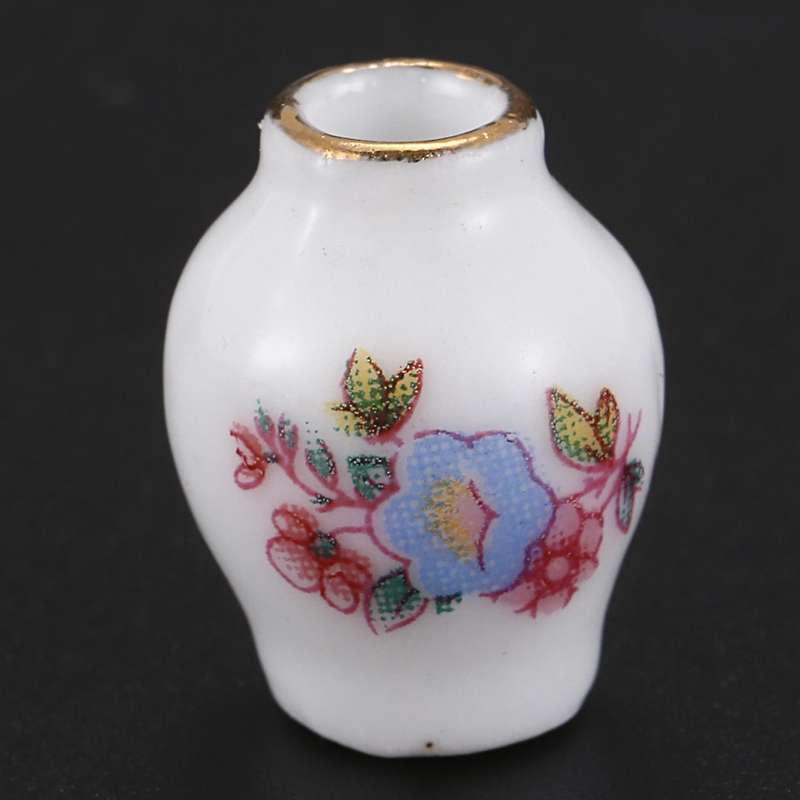 Dollhosue Miniature Modern Ceramic China Porcelain Vase 7pcs