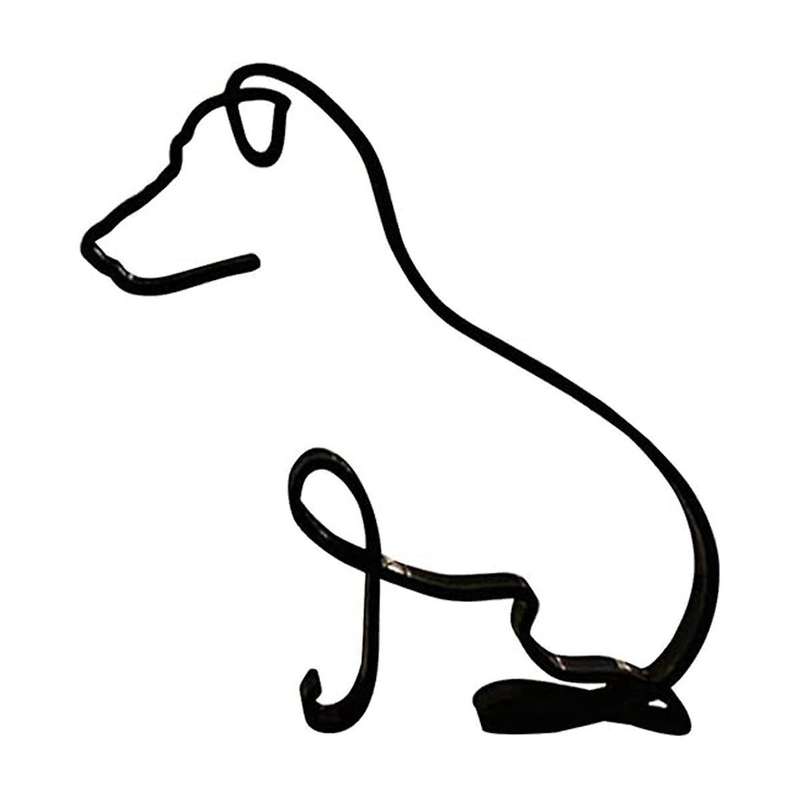 Dog Minimalist Art Sculpture,Personalized Metal Line Crafts- Statue for Living Room,Home Office,Desk