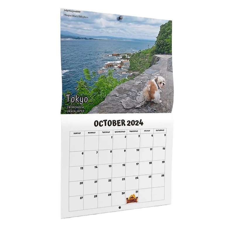 Dog Pooping In Beautiful 2024 Calendar (pre-order) - Funny Wall Art Christmas Holiday Gag Gift Pran
