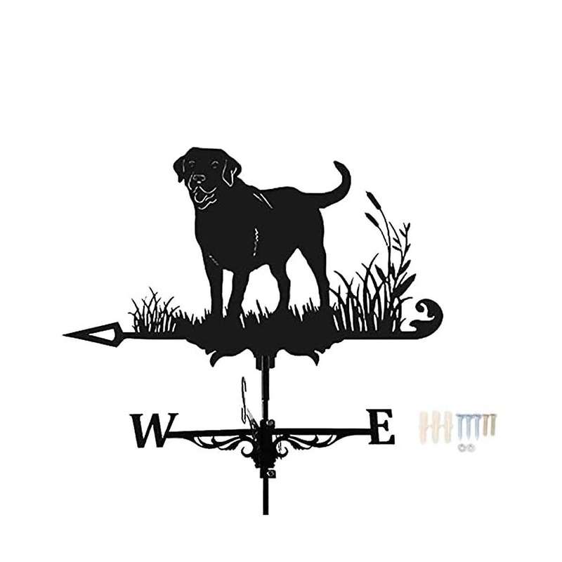 Dog Metal Weather Vane,weathervane Silhouette,garden Decorative Wind Direction Indicator for Outdoor