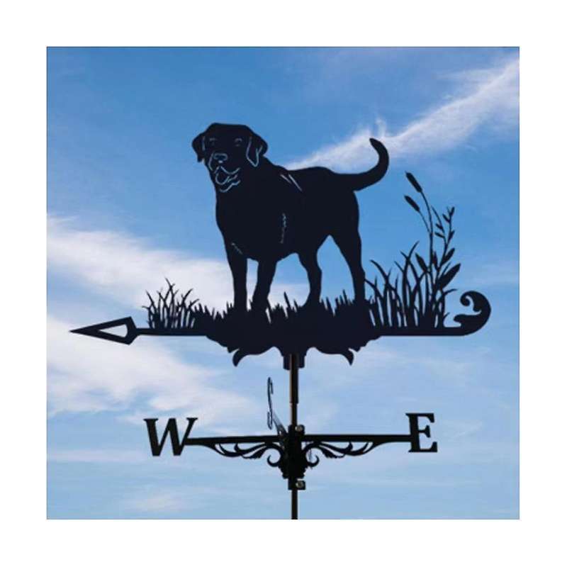 Dog Metal Weather Vane,weathervane Silhouette,garden Decorative Wind Direction Indicator for Outdoor