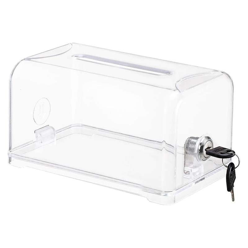 Donation Suggestion Box with Lock, Ballot Box,Suggestion Box for Fundraising, Donation, Tip Jars, Ra