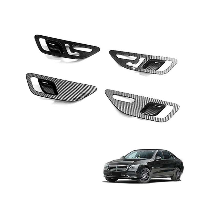 Door Handle Bowl Frame Cover Decals Carbon Pattern Decoration for C Class W206 Glc 2022 2023