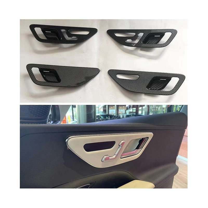 Door Handle Bowl Frame Cover Decals Carbon Pattern Decoration for C Class W206 Glc 2022 2023