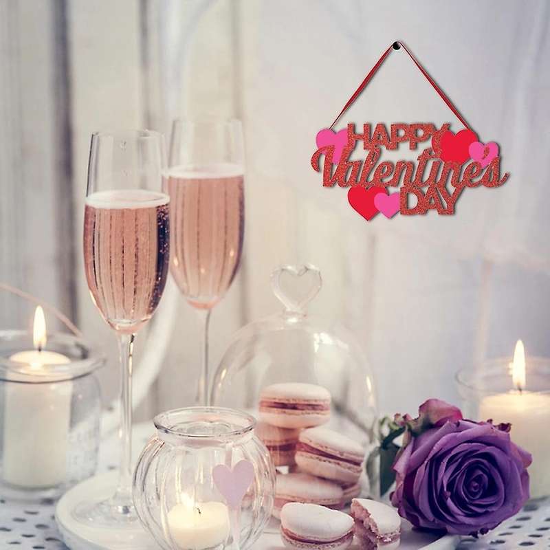 Door Hanging Sign Happy Valentine Day Pendant Wall Door Pendant Home Party Ornaments for Walls Windo