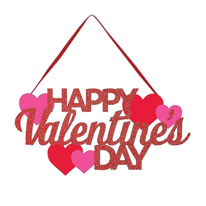 Door Hanging Sign Happy Valentine Day Pendant Wall Door Pendant Home Party Ornaments for Walls Windo