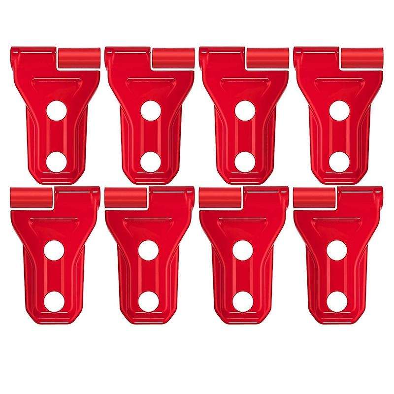 Door Hinge Cover Trim Exterior Accessories for 2018-2021 JL JT 2-Door & 4-Door (Red 8PCS)