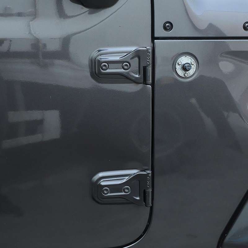 Door Hinge Kit, 8PCS Front Door Rear Door Hinges for Wrangler JL 4-Door 2018-2022 JT 2020-2022 ,Blac