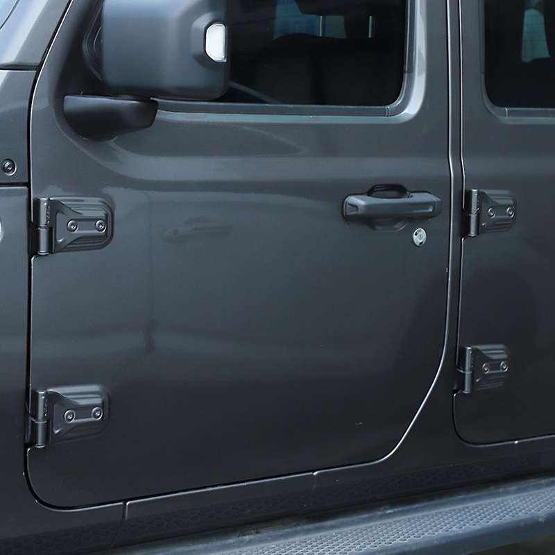 Door Hinge Kit, 8PCS Front Door Rear Door Hinges for Wrangler JL 4-Door 2018-2022 JT 2020-2022 ,Blac